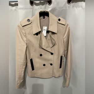 Ann Taylor double breasted trench style short jacket